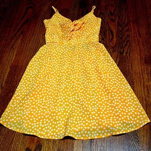Yellow SHEIN flowered dress.